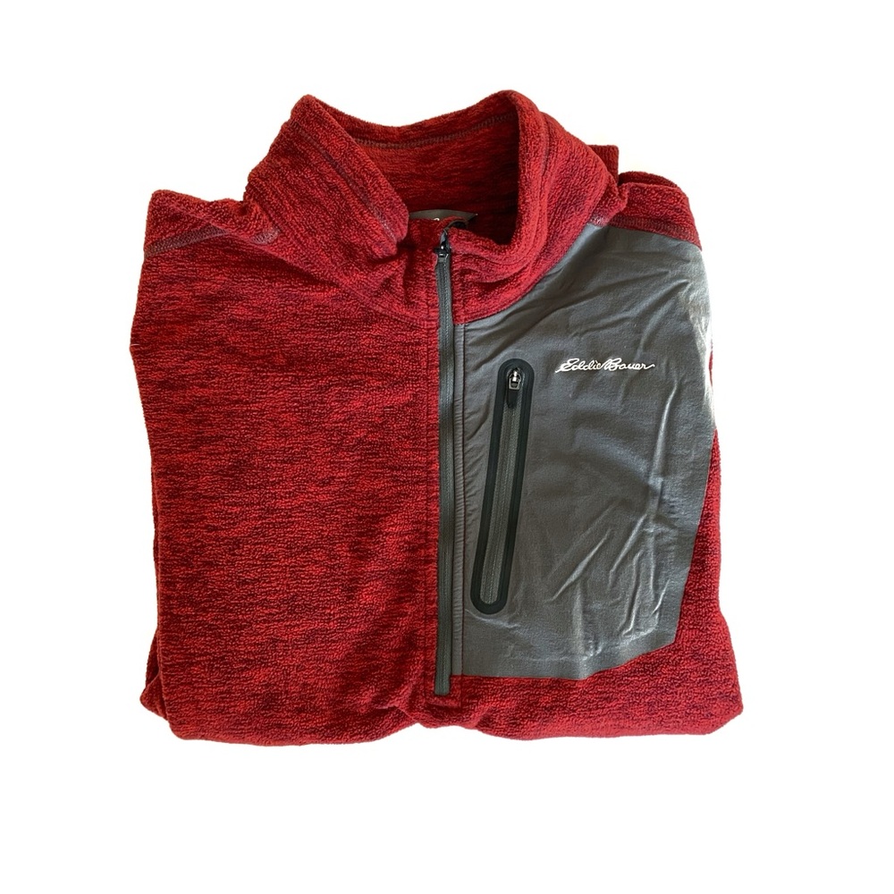 Eddie Bauer Red and Gray Pullover, Large